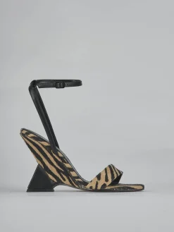 Outlet Sandali tacco 5cm pelle Donna Sandali Tacco Alto