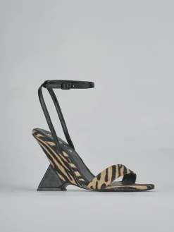 Outlet Sandali tacco 5cm pelle Donna Sandali Tacco Alto