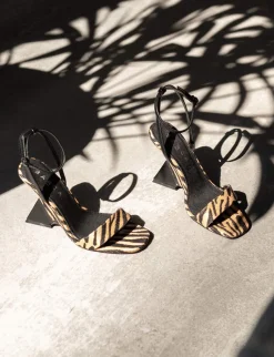 Outlet Sandali tacco 5cm pelle Donna Sandali Tacco Alto