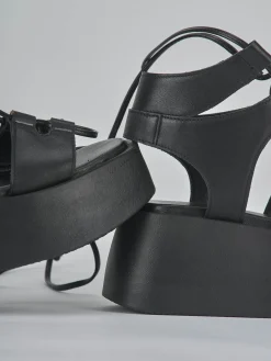 Clearance Sandali tacco 4cm pelle Donna Sandali Tacco Basso