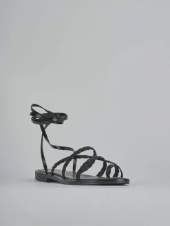 Sandali tacco 1cm pelle Donna Sandali Tacco Basso