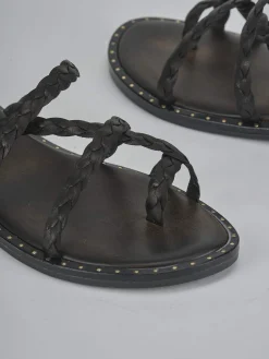 Sandali tacco 1cm pelle Donna Sandali Tacco Basso