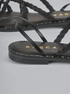 Sandali tacco 1cm pelle Donna Sandali Tacco Basso