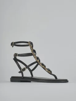 Online Sandali tacco 1cm pelle Donna Sandali Tacco Basso