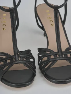 Hot Sandali tacco 5cm pelle Donna Sandali Tacco Alto