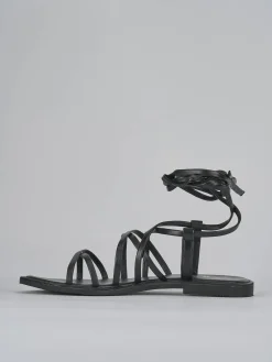 Outlet Sandali tacco 1cm pelle Donna Sandali Tacco Basso