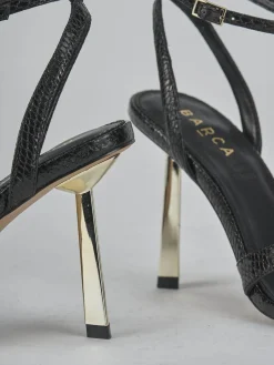 Clearance Sandali tacco 9cm pelle Donna Sandali Tacco Alto