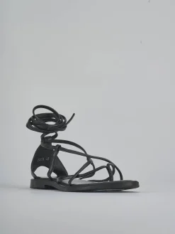 Hot Sandali tacco 1cm pelle Donna Sandali Tacco Basso