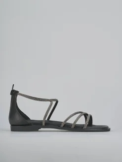 Sandali tacco 1cm pelle Donna Sandali Tacco Basso