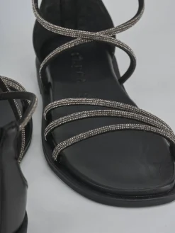 Sandali tacco 1cm pelle Donna Sandali Tacco Basso