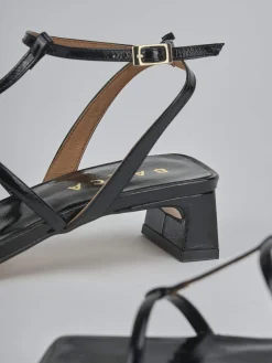 Outlet Sandali tacco 4cm pelle Donna Sandali Tacco Basso