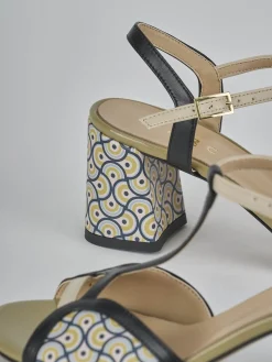 Outlet Sandali tacco 7cm pelle Donna Sandali Tacco Alto