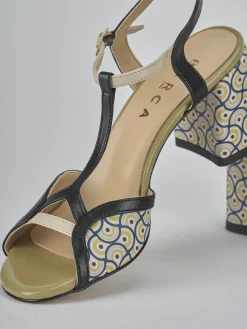 Outlet Sandali tacco 7cm pelle Donna Sandali Tacco Alto