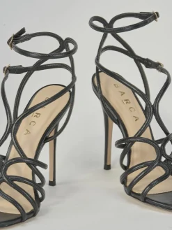 Outlet Sandali tacco 10cm pelle Donna Sandali Tacco Alto