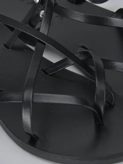 Sandali tacco 1cm pelle Donna Sandali Tacco Basso