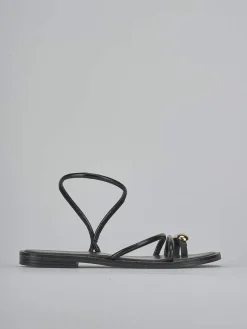 Outlet Sandali tacco 1cm pelle Donna Sandali Tacco Basso