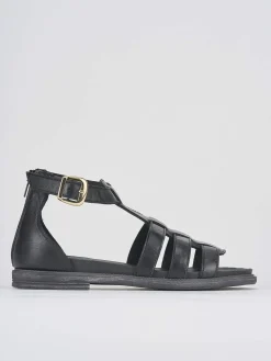 New Sandali tacco 1cm pelle Donna Sandali Tacco Basso