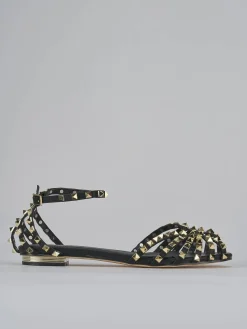 Sandali tacco 1cm pelle Donna Sandali Tacco Basso