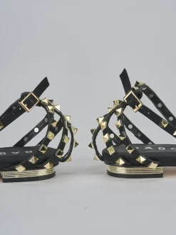 Sandali tacco 1cm pelle Donna Sandali Tacco Basso