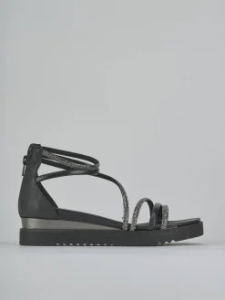 Sandali tacco 2cm pelle Donna Sandali Tacco Basso