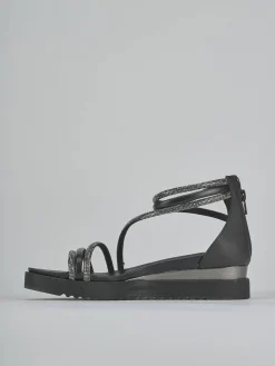 Sandali tacco 2cm pelle Donna Sandali Tacco Basso