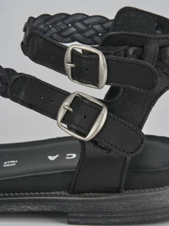 Sandali tacco 1cm pelle Donna Sandali Tacco Basso