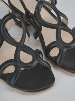 Clearance Sandali tacco 2cm pelle Donna Sandali Tacco Basso