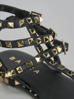 Sandali tacco 1cm pelle Donna Sandali Tacco Basso