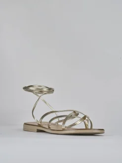 Online Sandali tacco 1cm pelle Donna Sandali Tacco Basso