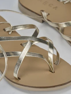 Online Sandali tacco 1cm pelle Donna Sandali Tacco Basso