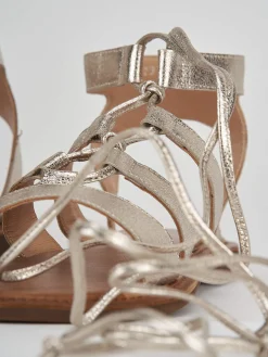 Sale Sandali tacco 1cm pelle Donna Sandali Tacco Basso