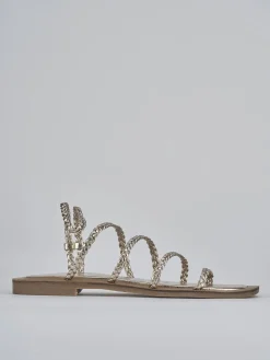 Discount Sandali tacco 1cm pelle Donna Sandali Tacco Basso