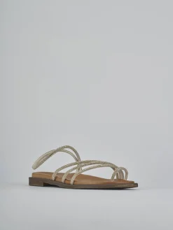 Online Sandali tacco 1cm pelle Donna Sandali Tacco Basso