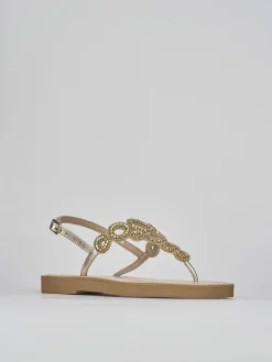 Discount Sandali tacco 1cm pelle Donna Sandali Tacco Basso