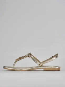 Discount Sandali tacco 1cm pelle Donna Sandali Tacco Basso