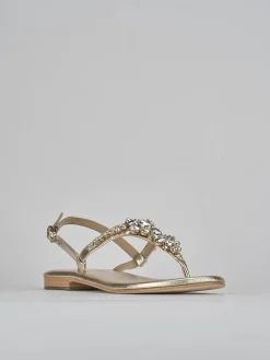 Discount Sandali tacco 1cm pelle Donna Sandali Tacco Basso