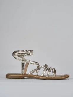 Clearance Sandali tacco 1cm pelle Donna Sandali Tacco Basso