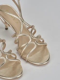 New Sandali tacco 7cm pelle Donna Sandali Tacco Alto