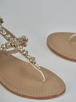 Sale Sandali tacco 1cm pelle Donna Sandali Tacco Basso