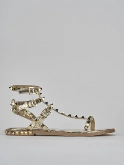 Outlet Sandali tacco 1cm pelle Donna Sandali Tacco Basso