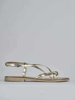 Clearance Sandali tacco 1cm pelle Donna Sandali Tacco Basso