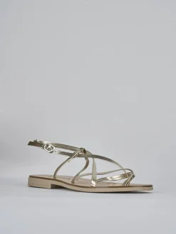 Clearance Sandali tacco 1cm pelle Donna Sandali Tacco Basso