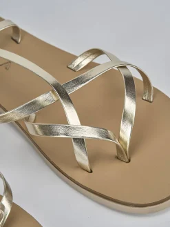 Clearance Sandali tacco 1cm pelle Donna Sandali Tacco Basso