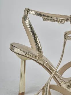 New Sandali tacco 9cm pelle Donna Sandali Tacco Alto