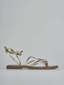 Online Sandali tacco 1cm pelle Donna Sandali Tacco Basso