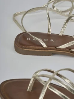 Online Sandali tacco 1cm pelle Donna Sandali Tacco Basso