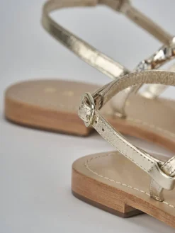 Discount Sandali tacco 1cm pelle Donna Sandali Tacco Basso