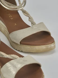 New Sandali tacco 2cm pelle Donna Sandali Tacco Basso