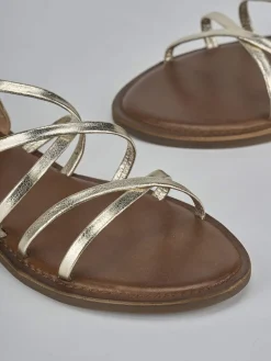 Discount Sandali tacco 1cm pelle Donna Sandali Tacco Basso