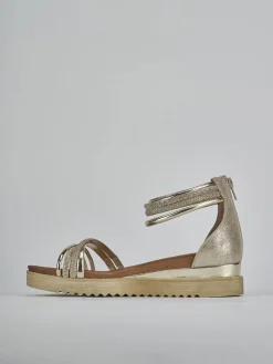 Sale Sandali tacco 3cm pelle Donna Sandali Tacco Basso